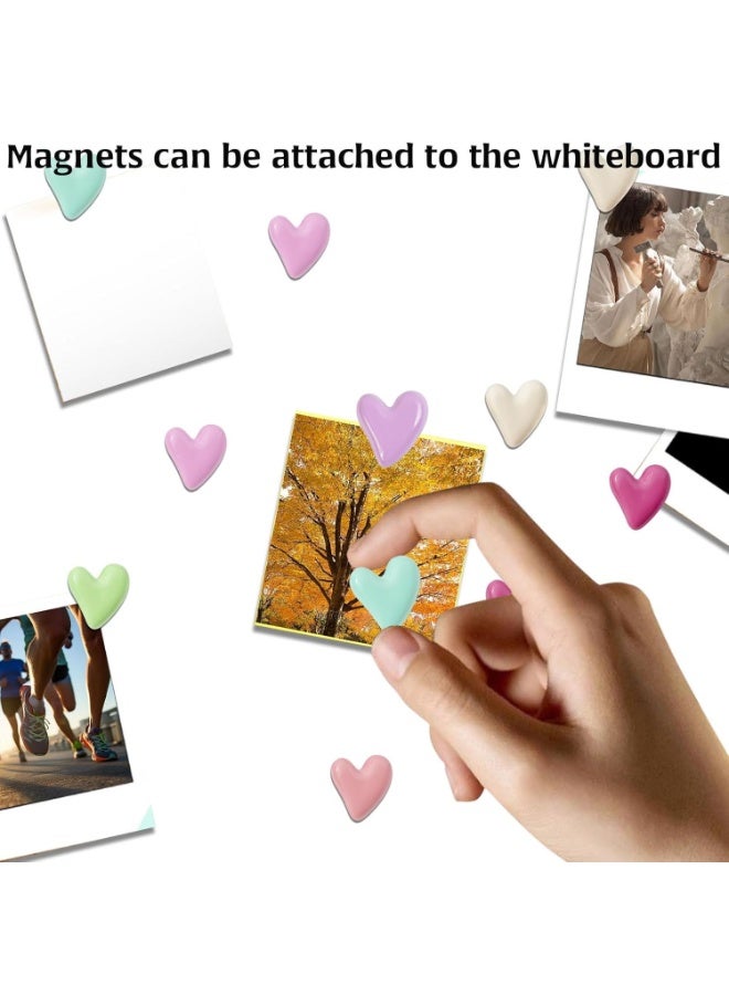 LYNLYN 24PCS Cute Heart Fridge Magnets, Colorful Strong Refrigerator Magnets for Whiteboard, Cabinet and Locker, Decorative Mini Magnets for Kitchen, Classroom and Office - Image 5